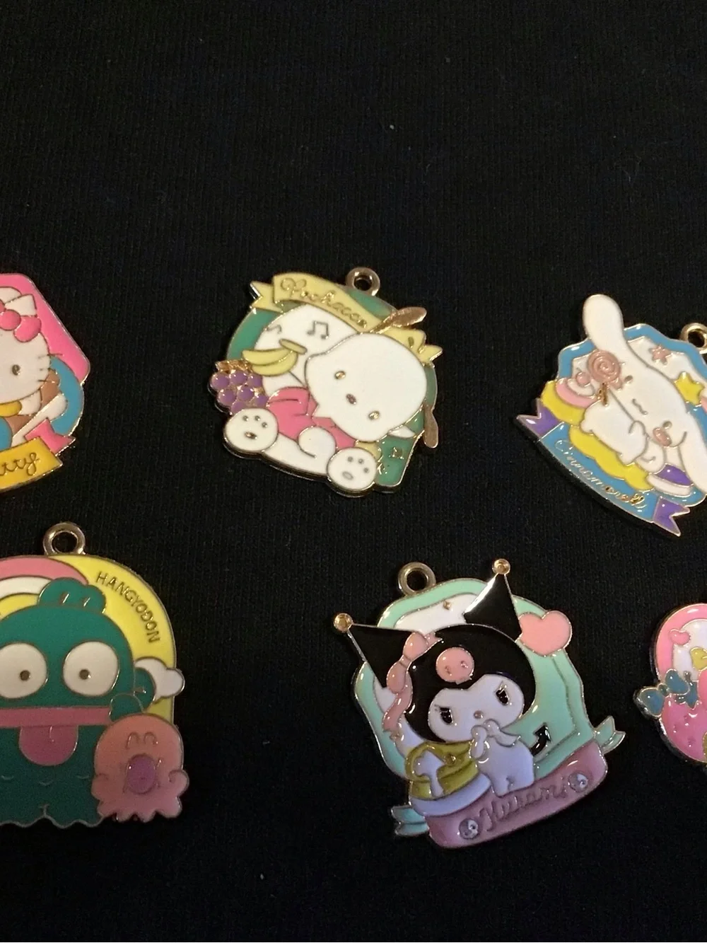 Sanrio Character Enamel mini magnet set - Pastel Multicolor